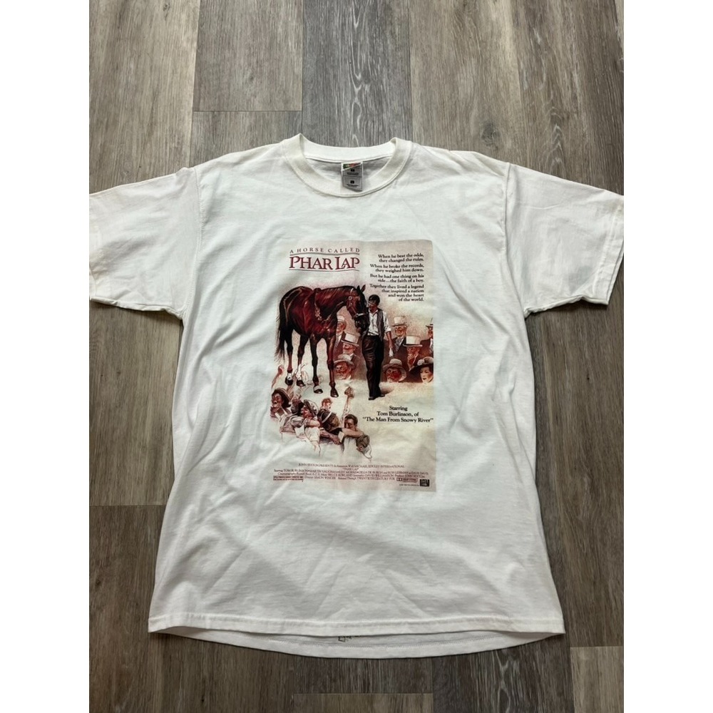 Vintage 1983 Phar Lap Movie Promo T Shirt Horse New Zealand Australia L